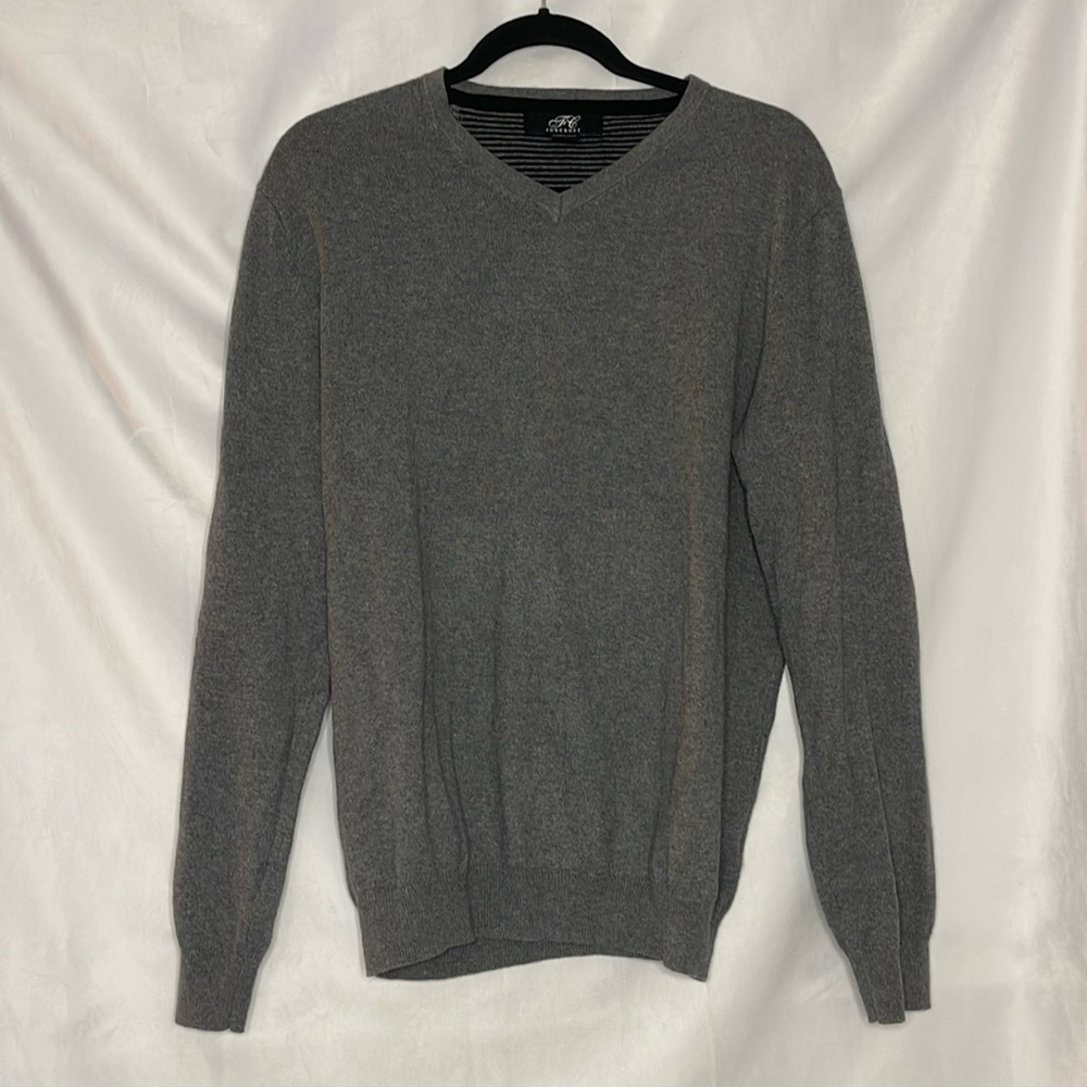 FOXCROFT MENS V-NECK KNIT SWEATER (M)